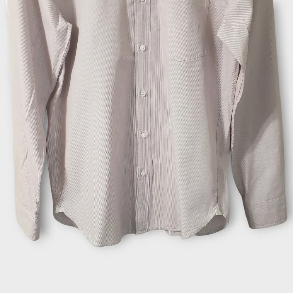 J. Crew Mens‎ Slim Fit Button Up Shirt Medium Red Pinstripe Casual Career Office